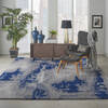 Nourison Symmetry Grey 86 X 116 Area Rug 805-114887 Thumb 3