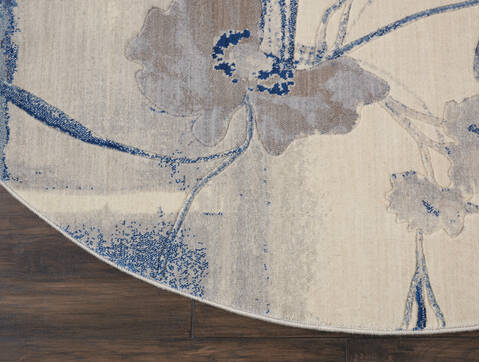 Nourison Somerset Beige Round 79 X 79 Area Rug 805-114927 Image 1