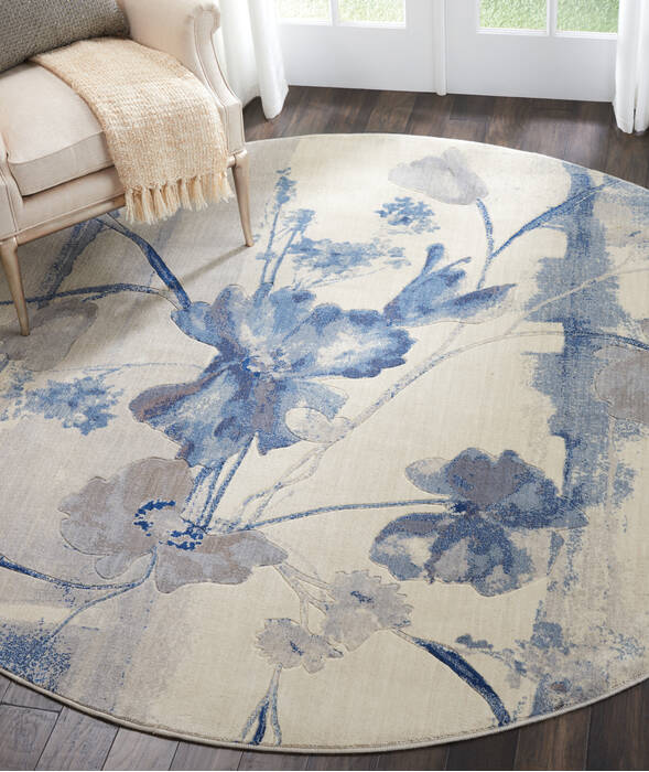 Nourison Somerset Beige Round 79 X 79 Area Rug 805-114927 Image 4