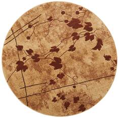 Nourison Somerset Brown Round 5 to 6 ft Polyester Carpet 114932