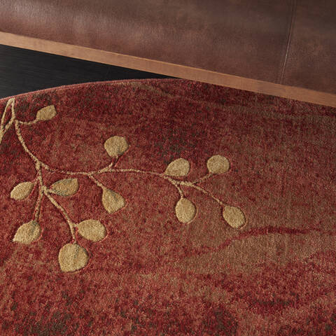 Nourison Somerset Red Round 79 X 79 Area Rug 805-114939 Image 4