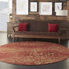 Nourison Somerset Red Round 79 X 79 Area Rug  805-114939 Thumb 5