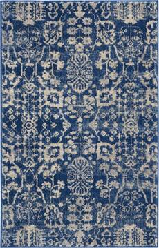 Nourison Somerset Blue Rectangle 2x4 ft Polyester Carpet 114950