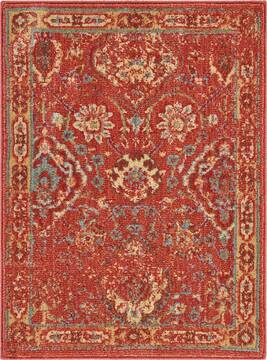 Nourison Somerset Red Rectangle 2x3 ft Polyester Carpet 114962