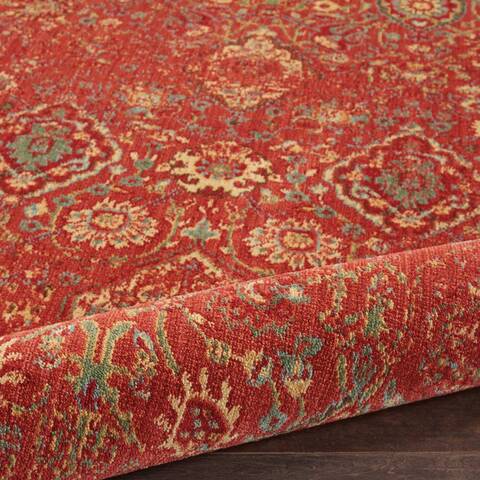 Nourison Somerset Red Round 56 X 56 Area Rug 805-114968 Image 2