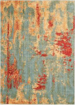 Nourison Somerset Blue Rectangle 4x6 ft Polyester Carpet 114975