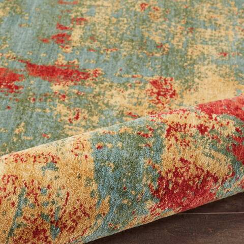 Nourison Somerset Blue Round 56 X 56 Area Rug 805-114977 Image 2