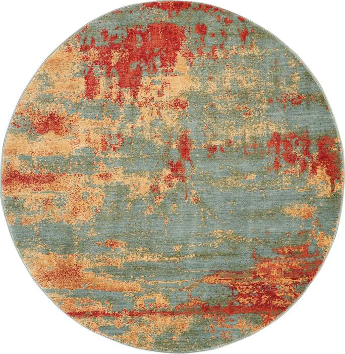 Nourison Somerset Blue Round 56 X 56 Area Rug 805-114977 Image 0