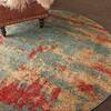 Nourison Somerset Blue Round 56 X 56 Area Rug  805-114977 Thumb 3