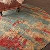Nourison Somerset Blue Round 56 X 56 Area Rug 805-114977 Thumb 3