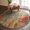 Nourison Somerset Blue Round 56 X 56 Area Rug  805-114977 Thumb 5