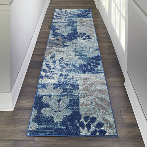 Nourison Tranquil Blue Runner 23 X 73 Area Rug 805-114980 Image 3