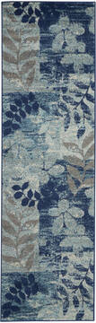 Nourison Tranquil Blue Runner 2'3" X 7'3" Area Rug  805-114980