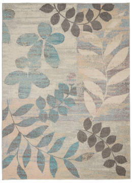 Nourison Tranquil Beige Rectangle 4x6 ft Polypropylene Carpet 114981