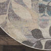 Nourison Tranquil Beige Round 53 X 53 Area Rug 805-114990 Thumb 1