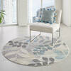 Nourison Tranquil Beige Round 53 X 53 Area Rug  805-114990 Thumb 5