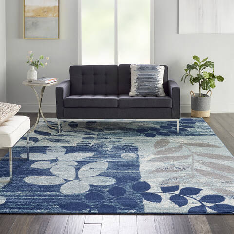 Nourison Tranquil Blue 80 X 100 Area Rug 805-114991 Image 3