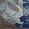 Nourison Tranquil Blue Round 53 X 53 Area Rug 805-114994 Thumb 1