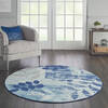 Nourison Tranquil Blue Round 53 X 53 Area Rug  805-114994 Thumb 3