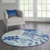 Nourison Tranquil Blue Round 53 X 53 Area Rug  805-114994 Thumb 5