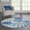 Nourison Tranquil Blue Round 53 X 53 Area Rug 805-114994 Thumb 5