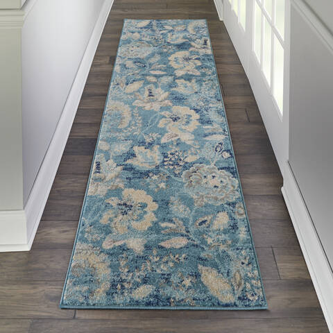 Nourison Tranquil Blue Runner 23 X 73 Area Rug 805-114996 Image 3