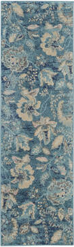 Nourison Tranquil Blue Runner 2'3" X 7'3" Area Rug  805-114996