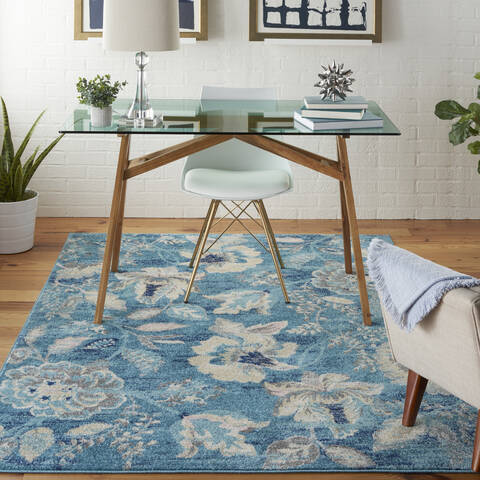 Nourison Tranquil Blue 53 X 73 Area Rug 805-114997 Image 3