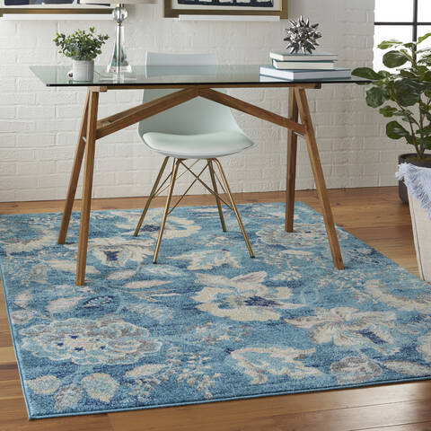 Nourison Tranquil Blue 53 X 73 Area Rug 805-114997 Image 5