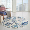 Nourison Tranquil Beige Round 53 X 53 Area Rug  805-115006 Thumb 3