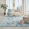 Nourison Tranquil Blue 80 X 100 Area Rug  805-115007 Thumb 3