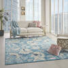Nourison Tranquil Blue 80 X 100 Area Rug  805-115007 Thumb 5