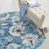 Nourison Tranquil Blue Round 53 X 53 Area Rug  805-115010 Thumb 4