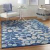 Nourison Tranquil Blue 60 X 90 Area Rug  805-115016 Thumb 5