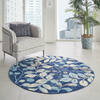 Nourison Tranquil Blue Round 53 X 53 Area Rug  805-115026 Thumb 3