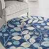 Nourison Tranquil Blue Round 53 X 53 Area Rug  805-115026 Thumb 4