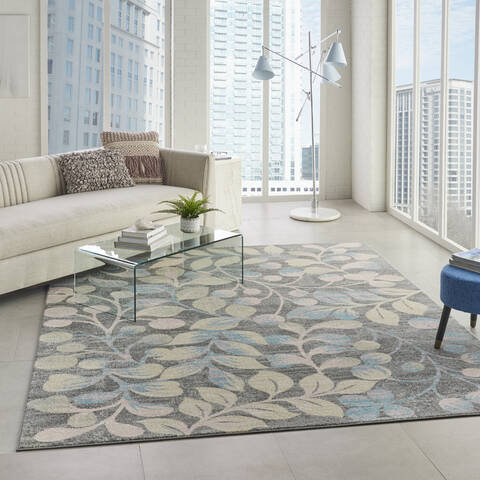 Nourison Tranquil Grey 80 X 100 Area Rug 805-115027 Image 5