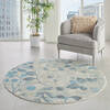 Nourison Tranquil Blue Round 53 X 53 Area Rug  805-115034 Thumb 3