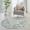 Nourison Tranquil Blue Round 53 X 53 Area Rug  805-115034 Thumb 5