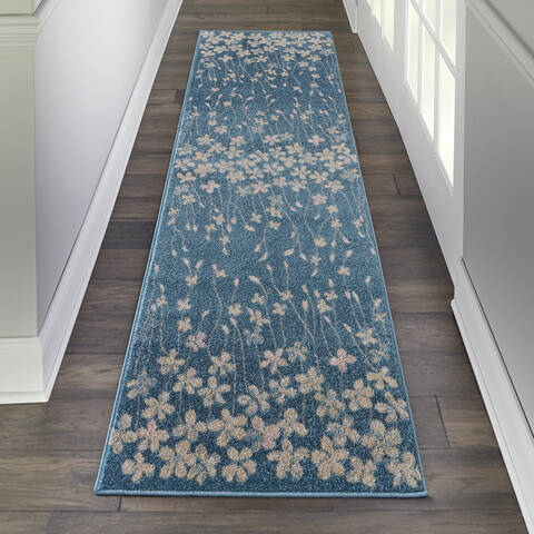 Nourison Tranquil Blue Runner 23 X 73 Area Rug 805-115039 Image 3