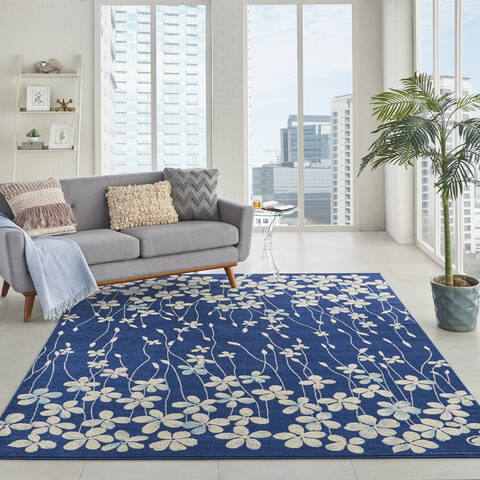 Nourison Tranquil Blue 80 X 100 Area Rug 805-115059 Image 3