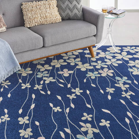 Nourison Tranquil Blue 80 X 100 Area Rug 805-115059 Image 4