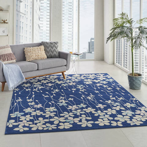 Nourison Tranquil Blue 810 X 1110 Area Rug 805-115060 Image 5
