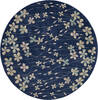 Nourison Tranquil Blue Round 53 X 53 Area Rug  805-115062 Thumb 0