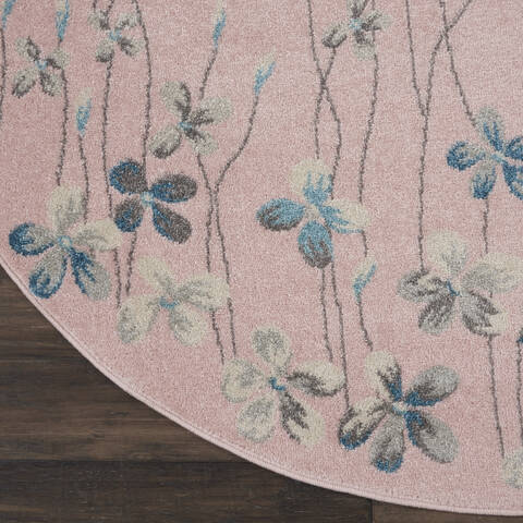 Nourison Tranquil Purple Round 53 X 53 Area Rug 805-115066 Image 1