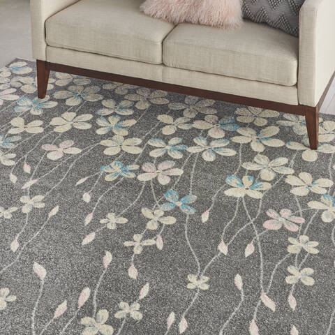 Nourison Tranquil Grey 80 X 100 Area Rug 805-115067 Image 4