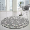 Nourison Tranquil Grey Round 53 X 53 Area Rug 805-115070 Thumb 3