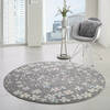 Nourison Tranquil Grey Round 53 X 53 Area Rug 805-115070 Thumb 5