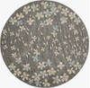 Nourison Tranquil Grey Round 53 X 53 Area Rug 805-115070 Thumb 0