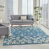 Nourison Tranquil Blue 80 X 100 Area Rug  805-115071 Thumb 5